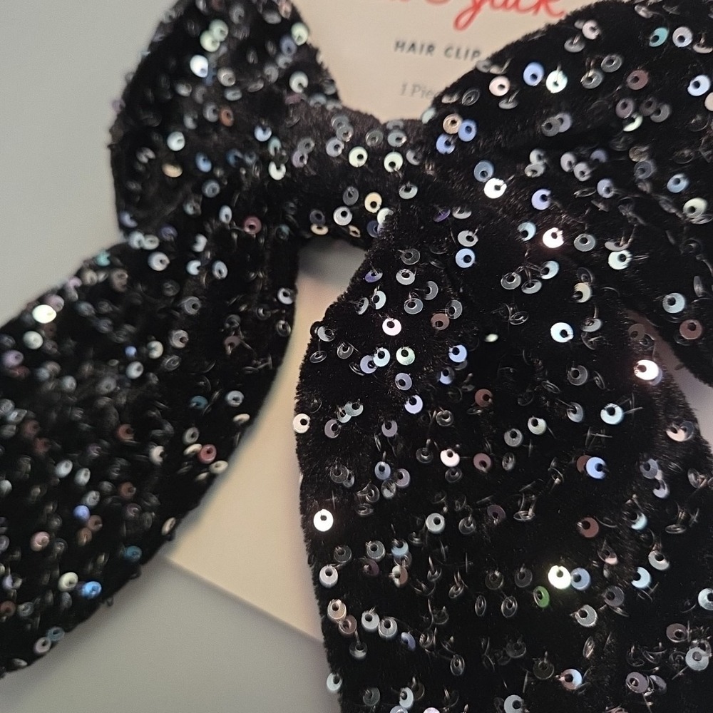 Cat & Jack Girls Black Bow‎ Hair Clip - Picture 3 of 3
